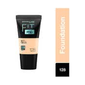 Maybelline New York Fit Me Matte + Poreless Liquid Foundation Tube SPF 22 - 128 Warm Nude (18 ml)