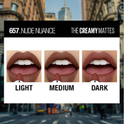 Maybelline New York Color Sensational Creamy Matte Lipstick - 657 Nude Nuance (3.9 g)