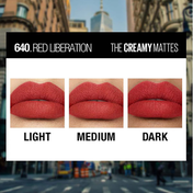 Maybelline New York Color Sensational Creamy Matte Lipstick - 640 Red Liberation (3.9 g)