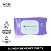 Faces Canada Fresh Clean Glow Makeup Remover Wipes - 30 Wipes, Hydrates Skin, No Alcohol