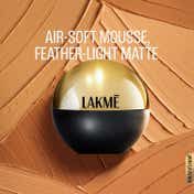 Lakme Xtraordin-airy Mattereal Mousse Foundation Matte Finish Has SPF8 - 06 Almond Honey (25 g)