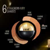 Lakme Xtraordin-airy Mattereal Mousse Foundation Matte Finish Has SPF8 - 06 Almond Honey (25 g)
