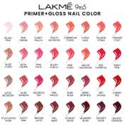 Lakme 9 to 5 Primer + Gloss Nail Color - Ruby Rush (6 ml)