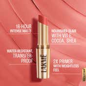 Lakme 9to5 Powerplay Priming Matte Lipstick Lasts 16hrs - Coral Date (3.6 g)