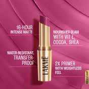Lakme 9to5 Powerplay Priming Matte Lipstick Lasts 16hrs - Plum Pick (3.6 g)
