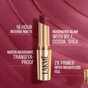 Lakme 9to5 Powerplay Priming Matte Lipstick Lasts 16hrs - Maroon Mix (3.6 g)