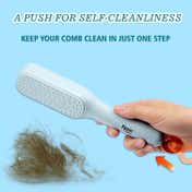 Ktein Self-Cleaning Anti-Static Hair Brush with Retractable Rotary Lift Comb