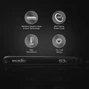 Ikonic Professional S3 Hair Straightener (Black)