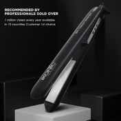 Ikonic Professional Slim Titanium Shine Hair Straightener (Black & Silver)