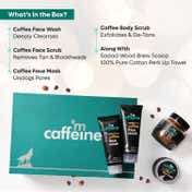 mCaffeine Coffee Mood Skin Care Gift Kit for Women & Men (4 Pcs)