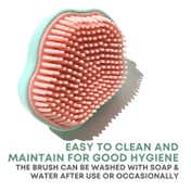 Alan Truman Super Soft Shampoo and Scalp Massage Brush - Green and Pink (1 pc)
