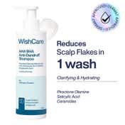 WishCare Hydrating AHA BHA Anti Dandruff Shampoo Reduces Itchiness 100% Dandruff Reduction (250 ml)