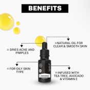 House of Beauty Acne Oil W-T Tea Tree, Avocado & Vit-E For Drying Pimpled & Oily Skin (10 ml)