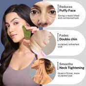 House of Beauty Jade Guasha Facetool For Double Chin, Sculpting Jawline & Contouring Face (1 Pc)