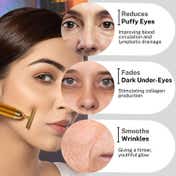 House of Beauty 24K Face Massager Single For Undereye Puffiness, Dark Circles, Tightening (1 Pc)
