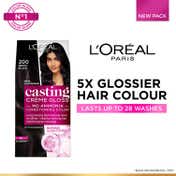 L'Oreal Paris Casting Creme Gloss Hair Color - 200 Ebony Black (87.5g+72ml)