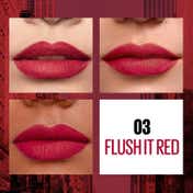 Maybelline New York Sensational Liquid Matte Lipstick - 03 Flush It Red (7 ml)