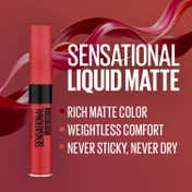 Maybelline New York Sensational Liquid Matte Lipstick - 03 Flush It Red (7 ml)