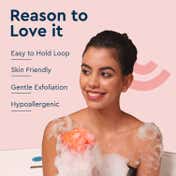 GUBB Luxe Sponge Round Loofah - Coral & Lilac Combo