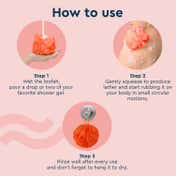 GUBB Luxe Sponge Round Loofah - Coral & Lilac Combo