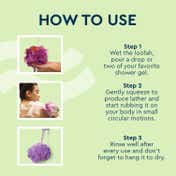 GUBB Luxe Sponge Round Loofah - Coral & Lilac Combo