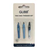 GUBB Trio Mini Tweezer Set - Slant Tip Tweezer Flat Tweezer & Pointed Tweezer (40 g)