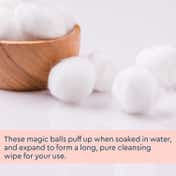 GUBB White Cotton Balls -100Pcs (60g)