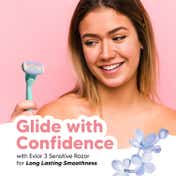 LetsShave Evior 3 Sensitive Razor for Women  1 Handle 1 Blade Smooth Full Body Shave