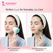 Majestique Face Cleansing Brush & Jade Roller Set (2 pcs)