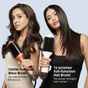 Alan Truman Blow Styling Brush-Blow Dryer Brush+Hair Straightener Hot Brush in One with Storage Case