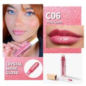 Oulac Crystal Shine Gloss - C06-Pink Glam (4.5 ml)