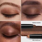 Bobbi Brown Dual Ended Long-Wear Cream Shadow Stick - Milk Chocolate- Midnight Brown (1.6 g)