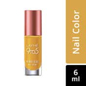 Lakme 9 to 5 Primer + Gloss Nail Color - Mustard Master (6 ml)
