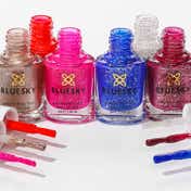BLUESKY Kid Nail Varnish Winter Airkiss Peel-Off Polish Kit with Stickers (6 pcs)