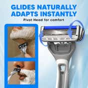 LetsShave Pro 6 Portable Razor and Transparent Shave Gel (4 pcs)