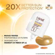 Lakme Sun Expert Tinted Matte Fluid SPF 50 Sunscreen 1% Ceramide - Bronze (50ml)