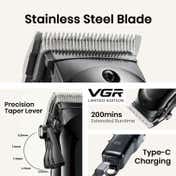 VGR VL-118 Professional Hair Clipper for Salon with Stainless Steel Blade 2000mAh Battery