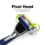 LetsShave Pro 6 Plus Shaving Razor For Men - Black, Grey