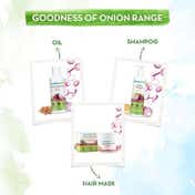 Try Mamaearth Onion Haircare Range for Hair Fall Control - Contains Hair Oil, Shampoo & Mask