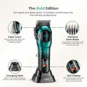 VGR V-166 Hair Clipper for Salon with 6 Guide Combs 200Min Runtime 2-Year Warranty - Green