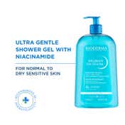 Bioderma Atoderm Gel Douche Ultra Gentle Soap Free Shower Gel with Niacinamide for 24H Hydration (1 L)