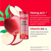 Plix Apple Cider Vinegar Effervescent Tablets Watermelon (10 Tablets)