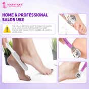 Majestique 2-in-1 Foot Care Kit - Foot File Callus Shaver with 10 Blades (12 pcs)