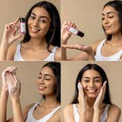 Brillare Rose Powder Face Wash for Younger Looking Skin with Sandalwood and Coconut (15 g)