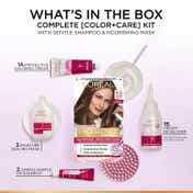 LOreal Paris New Excellence Creme Hair Color Hyaluronic Acid, 6.13 Golden Brown, (100gm + 72ml)