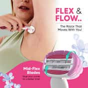 LetsShave Evior Trial Kit for Women with Mid Flex World's First 6 and 3 Blade System Razor