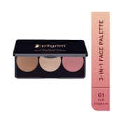 Pilgrim 3-in-1 Face Palette Blush, Highlighter & Contour - Soft Elegance (12 g)