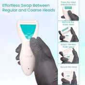 VGR V-812 Electric Callus Remover for Feet 100-Minute Runtime 2 Speed Settings IPX6 Waterproof