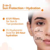 The Derma Co 1% Hyaluronic Sunscreen Spf 50 Pa+++ Aqua Gel For Long Lasting and Deep Hydration (50 g)