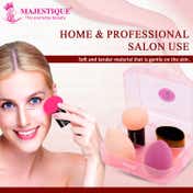 Majestique Foundation Makeup Sponge & Beauty Blender Set (4 pcs)